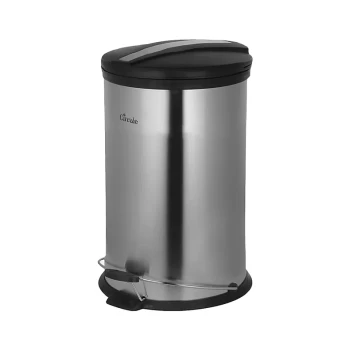 سطل زباله پدالی سرکوله استیل 20 لیتری درب پلیمری
