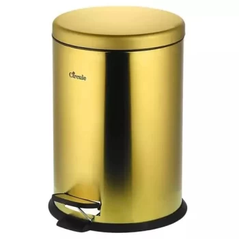 سطل زباله پدالی سرکوله استیل 20 لیتری تمام طلایی آرام بند